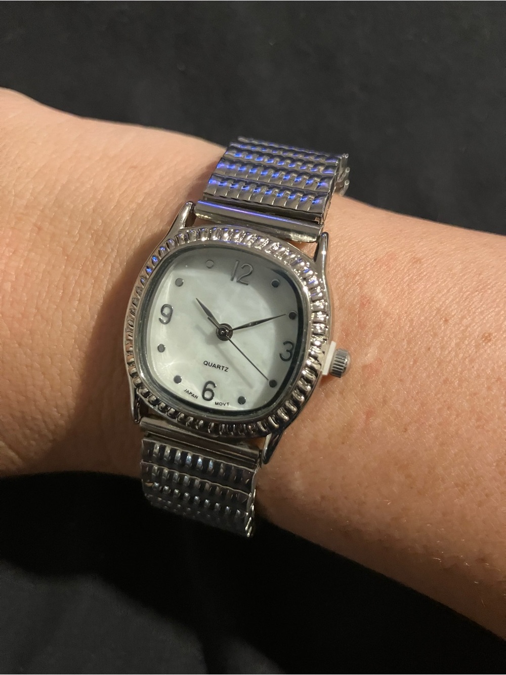 Vintage ACC Quartz Watch Silver Expansion Band NEW NOS